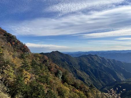 UFOラインから見た山 山,高原,四国の写真素材