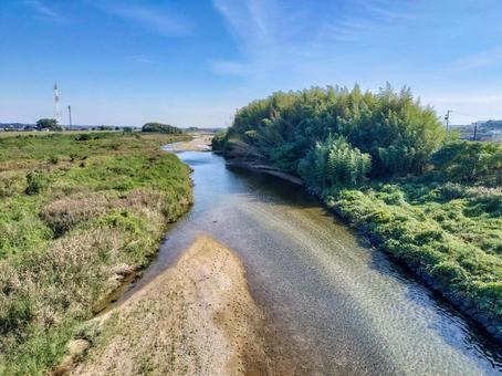 和泉橋から見る安楽川上流方面 和泉橋,安楽川,旧東海道の写真素材