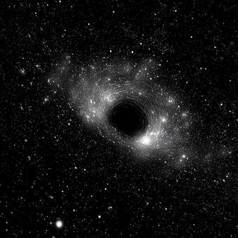 星々を巻き込むブラックホールの壮大な姿 星々を巻き込むブラックホールの壮大な姿の写真