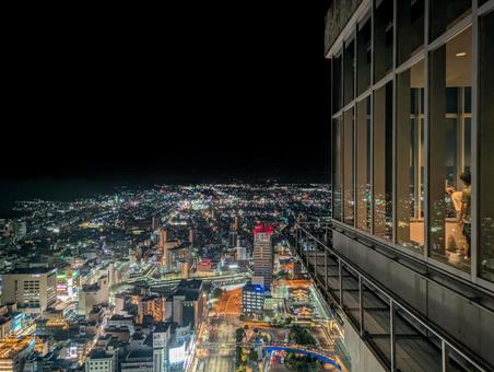岐阜県の岐阜市の夜景 岐阜県の岐阜市の夜景 夜景,岐阜市,岐阜県の写真素材