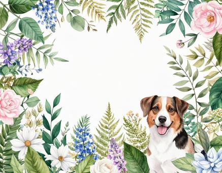 犬ち花のフレーム 犬ち花のフレームの写真