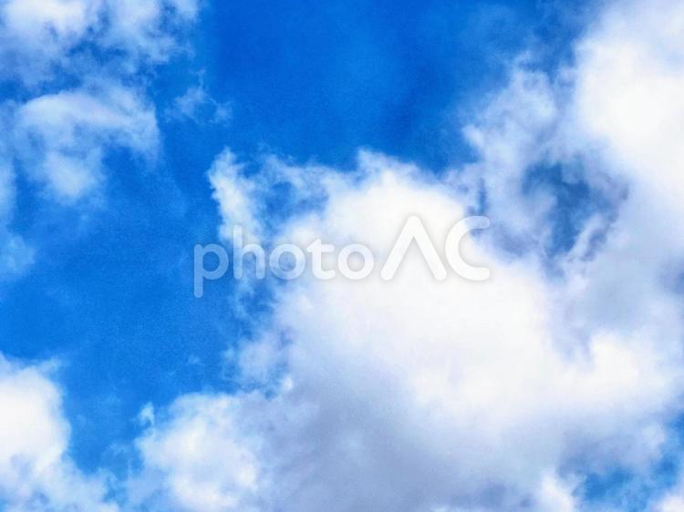 綿雲12 空,雲,ふわふわの写真素材