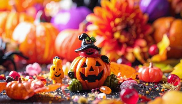 ジャック・オ・ランタンの置物 ハロウィン ジャック・オ・ランタンの置物 ハロウィンの写真