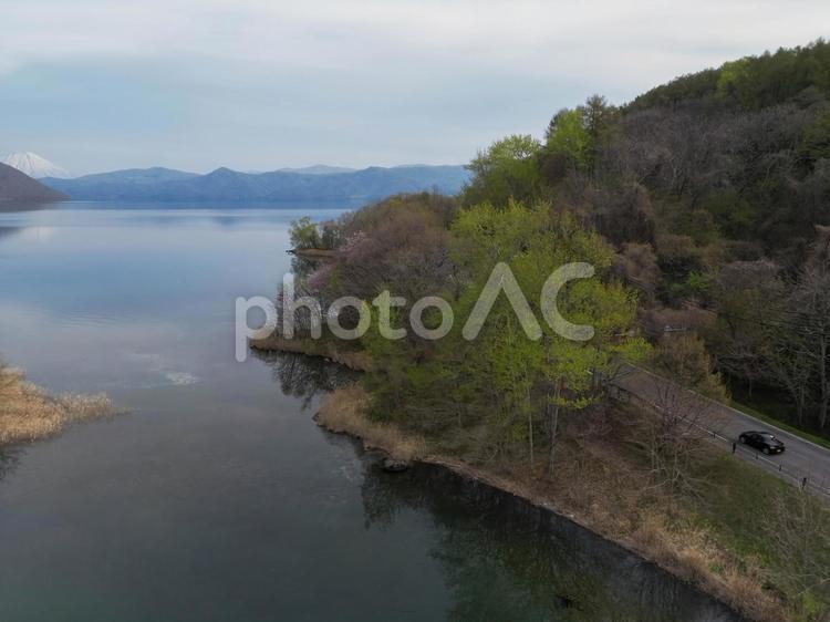 洞爺湖 洞爺湖,羊蹄山,カルデラ湖の写真素材