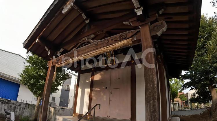 東京都葛飾区西亀有  砂原稲荷神社 東京都葛飾区西亀有,砂原村,拝殿の写真素材