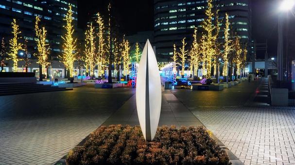 海浜幕張駅・駅付近のクリスマス（千葉市） クリスマス,イルミネーション,冬の写真素材