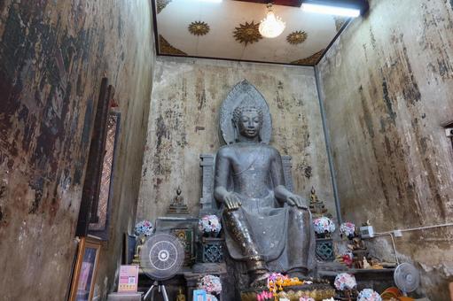 アユタヤの寺院の仏像 アユタヤの寺院の仏像 タイ,ワット・マハタート,大仏の写真素材