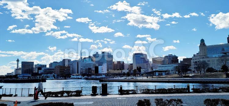 街並み　横浜　冬 風景,街並み,神奈川の写真素材