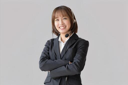 笑顔のビジネスウーマン 女性,ビジネス,スーツの写真素材