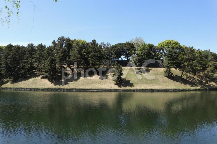 皇居　桜田門周辺 桜田門,ビル群,桜田濠の写真素材