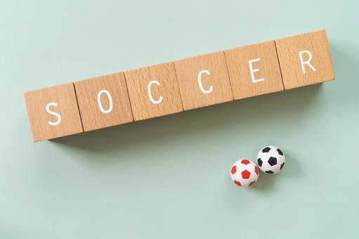 Soccer | Building blocks and soccer ball toys with "Soccer" written on them Soccer | Building blocks and soccer ball toys with "Soccer" written on them