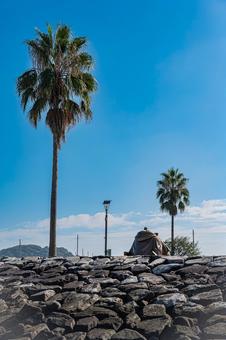 熊本県　宇土市　長部田海床路の風景 長部田海床路,宇土,海中道路の写真素材