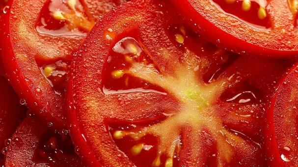 ヘルシーな食卓を彩るトマト ヘルシーな食卓を彩るトマトの写真