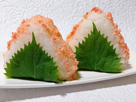 たらこおにぎり たらこおにぎり,おにぎり,たらこの写真素材