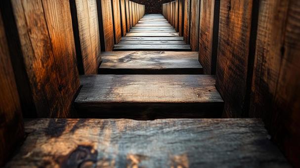 木の通路 木,小道,廊下の写真素材