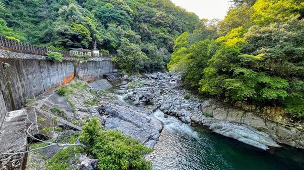 雄淵雌淵公園の奇石渓谷美 雄淵雌淵公園の奇石渓谷美 雄淵雌淵公園,佐賀市,古湯温泉の写真素材