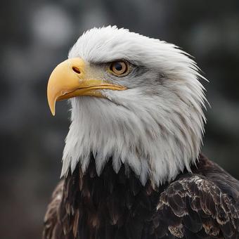 アメリカの象徴:強いワシのクローズアップ アメリカの象徴:強いワシのクローズアップの写真