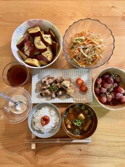 しそ豚マヨポン定食 しそ豚マヨポン定食 ご飯,夜ごはん,晩ごはんの写真素材