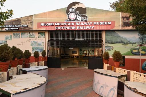ニルギリ山岳鉄道博物館 ニルギリ山岳鉄道博物館 ニルギリ,世界遺産,蒸気機関車の写真素材