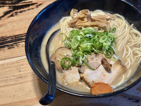 Authentic pork bone ramen with a traditional rich soup, JPG Authentic pork bone ramen with a traditional rich soup, JPG