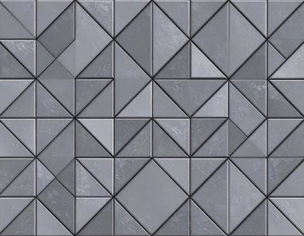 光沢グレー石材タイルの幾何学パターン 光沢グレー石材タイルの幾何学パターンの写真