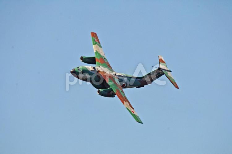 飛行機　航空自衛隊　C-1輸送機 旅客機,輸送機,空の写真素材