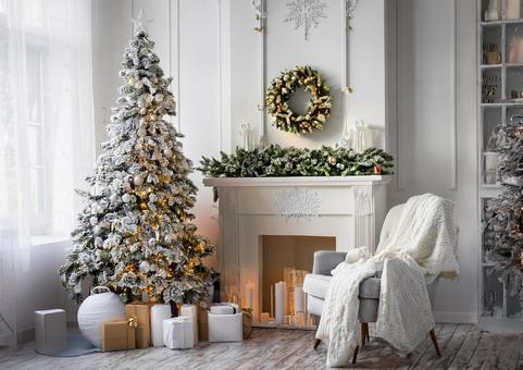 クリスマスツリーとプレゼント クリスマスツリーとプレゼントの写真