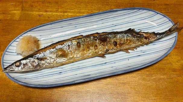 焼き魚　さんま さんま,秋刀魚,旬の魚の写真素材
