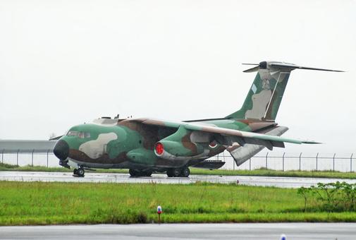 飛行機 航空自衛隊 C-1輸送機 飛行機 航空自衛隊 C-1輸送機 旅客機,輸送機,空の写真素材