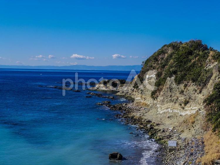 【神奈川県】葉山町・長者ヶ崎の風景 長者ヶ崎,葉山町,絶景の写真素材