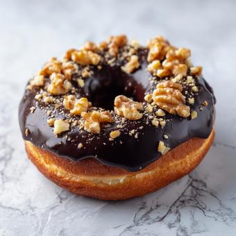 チョコレートのかかったドーナツの写真