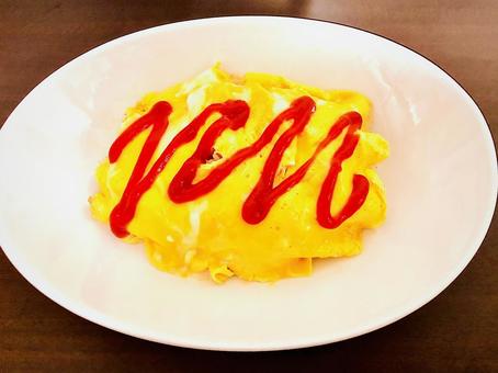 色鮮やか手作りオムライム オムライス,ケチャップ,美味しいの写真素材