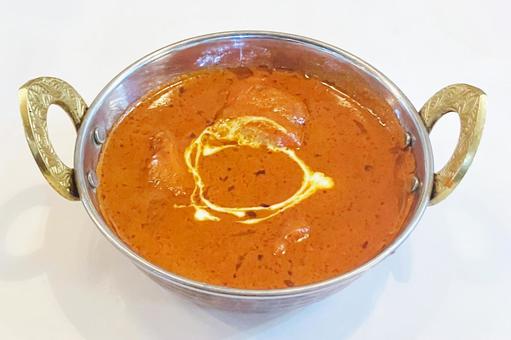 バターチキンカレー バターチキンカレー,チキン,ナンの写真素材