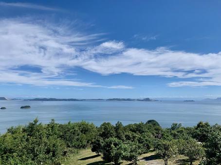 万葉の岬より家島を望む03 万葉の岬より家島を望む03 瀬戸内海,日本,兵庫県の写真素材