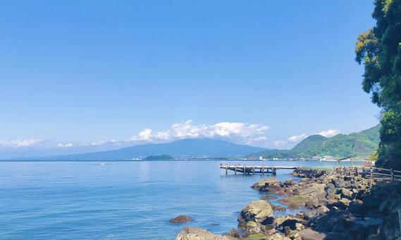 淡島の周り 淡島の周り 日本,静岡,沼津の写真素材