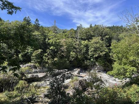 秋の三段滝 秋の三段滝 滝,芦別,芦別川の写真素材