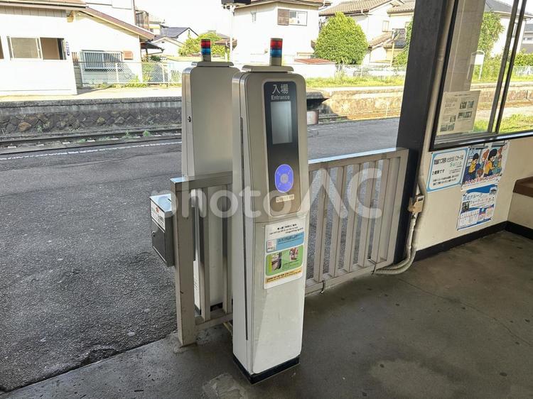 大田郷駅　簡易改札機(入場) 大田郷駅,鉄道,電車の写真素材