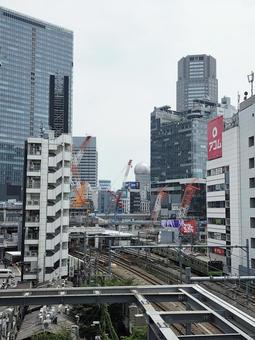 風景 東京 渋谷駅周辺 風景 東京 渋谷駅周辺 風景,街並み,東京の写真素材