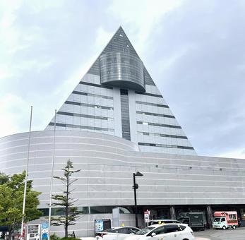 青森ランドマーク青森県観光物産館アスパム 青森駅前,青森,ランドマークの写真素材