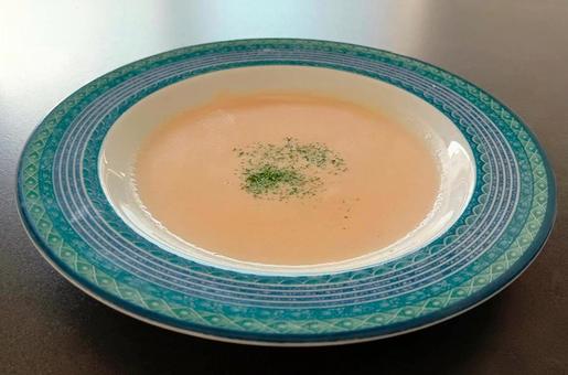 じゃがいもと人参のポタージュスープ スープ,クリーミー,ディナーの写真素材