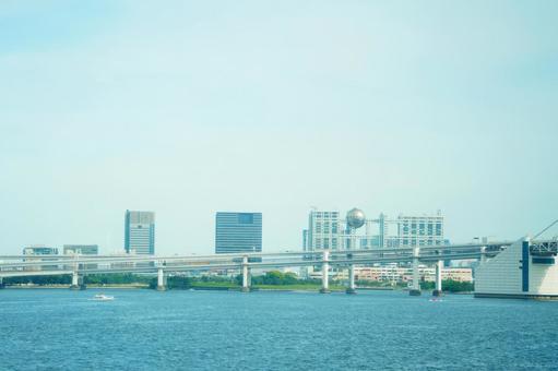 Photo, odaiba, sea, sky, 