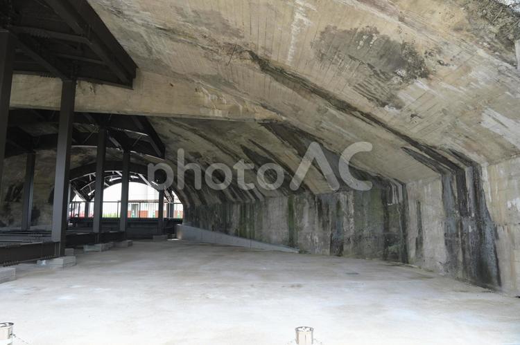 修復された大刀洗飛行場の掩体壕の内部 大刀洗,掩体壕,シェルターの写真素材