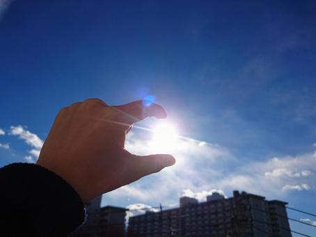 Photo, sky, empty background, gradation, 