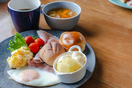 洋朝食プレート 洋朝食プレート 朝食,洋朝食,パンの写真素材