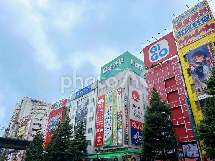 秋葉原の街並み 秋葉原,東京,アキバの写真素材