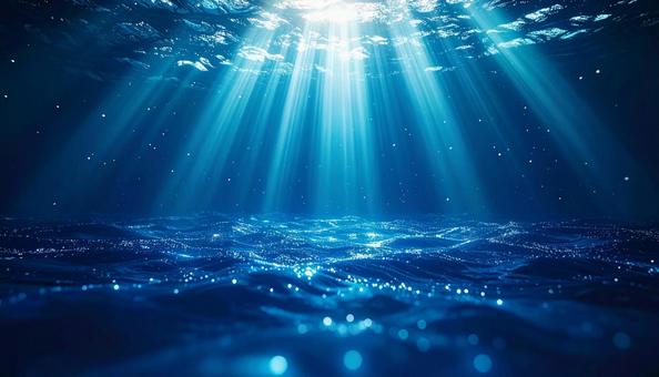 水中に差し込む神秘の光 水中に差し込む神秘の光の写真