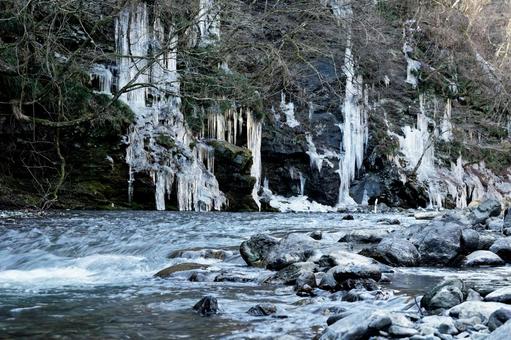 三十槌の氷柱３ 三十槌の氷柱,つらら,氷柱の写真素材