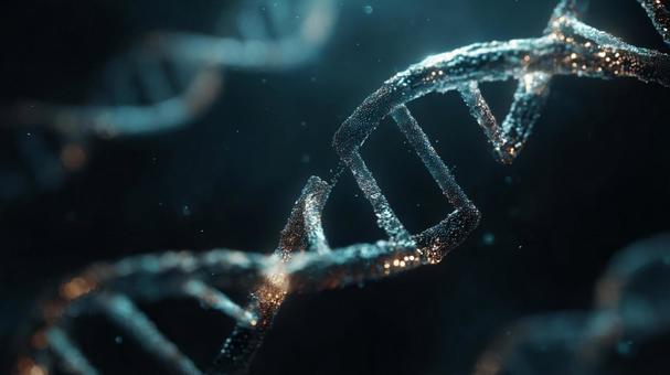 暗闇に輝く生命の鎖:DNAの二重らせん 暗闇に輝く生命の鎖:DNAの二重らせんの写真