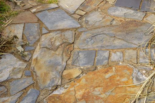 観光地へ向かう石畳のある通路 石,背景,模様の写真素材