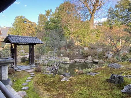 お寺の庭 お寺の庭の写真